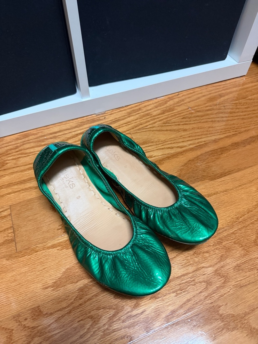 Tieks Metallic Green Ballet Flats